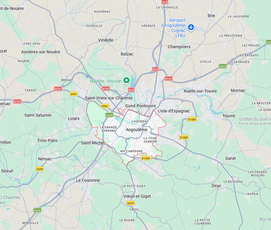 carte ville d'Angoulême